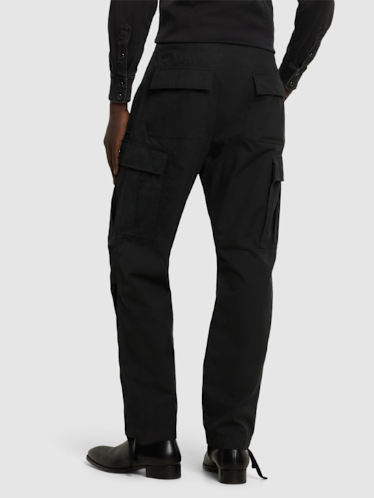 Tom Ford: Enzyme cotton twill cargo pants - Black - men_2 | Luisa Via Roma