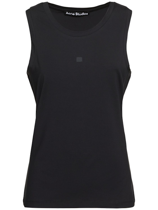 Acne Studios: Elando U Face tank top - Black - women_0 | Luisa Via Roma