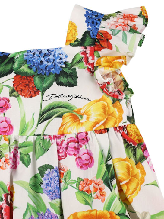 Dolce&Gabbana: Floral コットンワンピース - kids-girls_1 | Luisa Via Roma