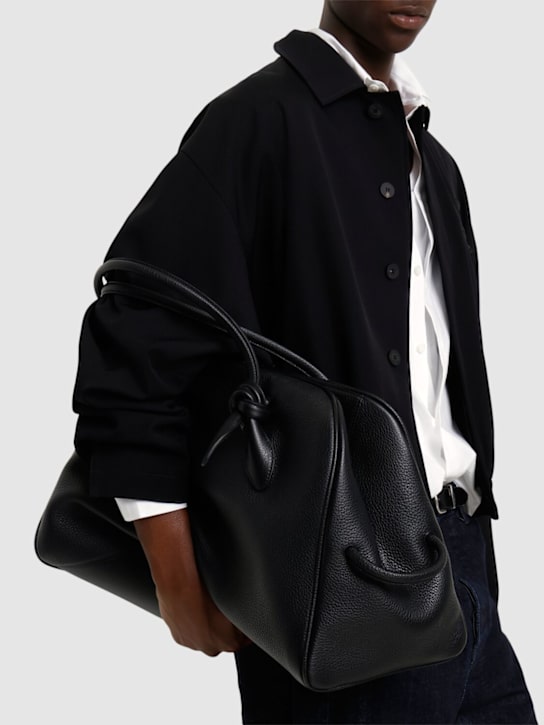 Jacquemus: Le Grand Turismo tote bag - Black - men_2 | Luisa Via Roma