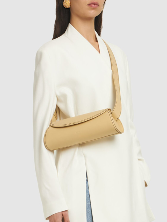 Jil Sander: Small Cannolo palmellato leather bag - women_2 | Luisa Via Roma