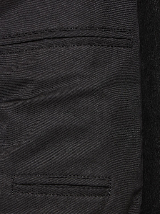 AMI Paris: Leather zip jacket - Black - men_5 | Luisa Via Roma