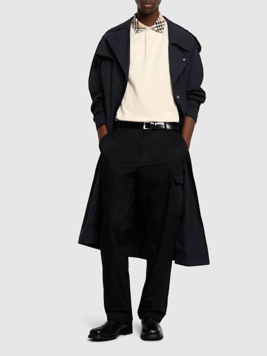 Burberry: Kariertes Poloshirt - Hasselnuss - men_1 | Luisa Via Roma