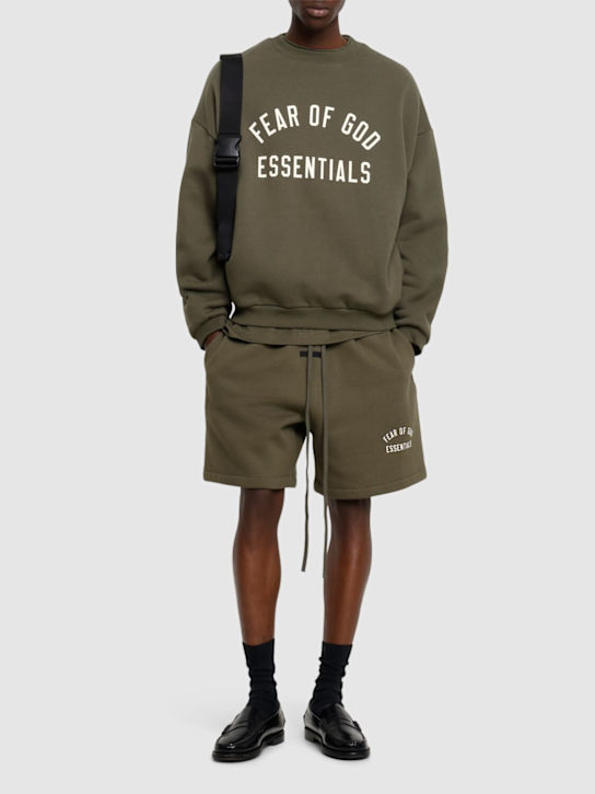 Fear of God ESSENTIALS: Cotton blend soccer shorts - men_1 | Luisa Via Roma