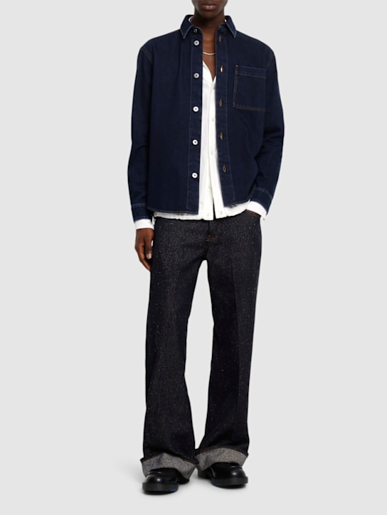 Burberry: Recycled denim jeans - Indigo - men_1 | Luisa Via Roma
