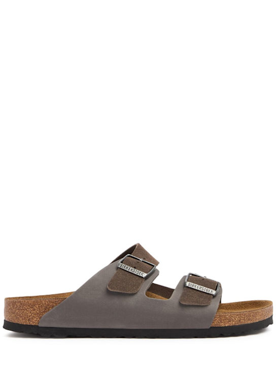 BIRKENSTOCK: Arizona suede & oiled leather sandals - men_0 | Luisa Via Roma