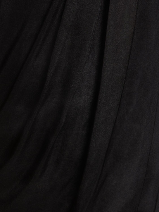 Giuseppe Di Morabito: Draped silk satin ruched mini dress - Black - women_4 | Luisa Via Roma