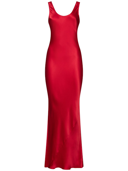 ANINE BING: Alison silk charmeuse long dress - women_0 | Luisa Via Roma