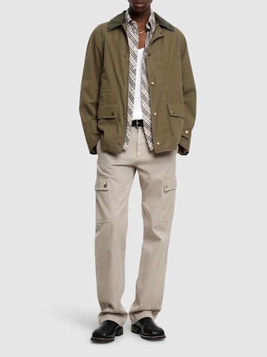 Burberry: Garment washed short field jacket - men_1 | Luisa Via Roma