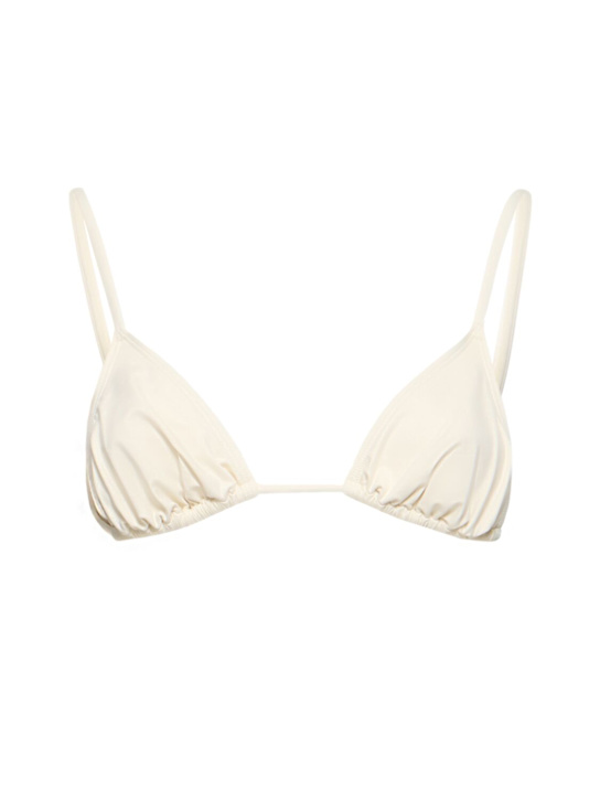 St. Agni: Triangle bikini top - Off White - women_0 | Luisa Via Roma