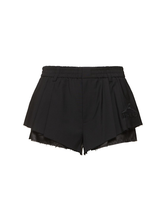 Alexander Wang: Elasticated sartorial wool short - women_0 | Luisa Via Roma