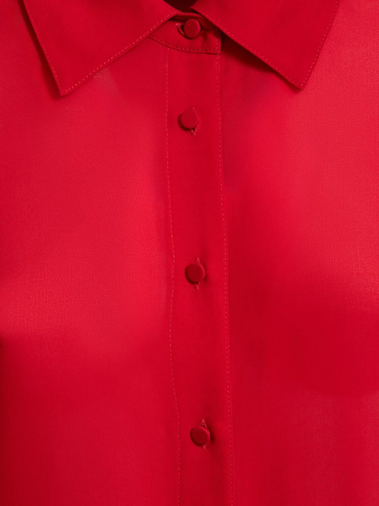 ANINE BING: Bridget silk viscose georgette shirt - Red - women_4 | Luisa Via Roma