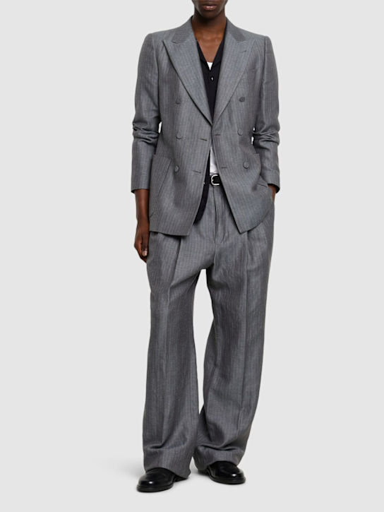 Dries Van Noten: Panrom pleated pants - men_1 | Luisa Via Roma