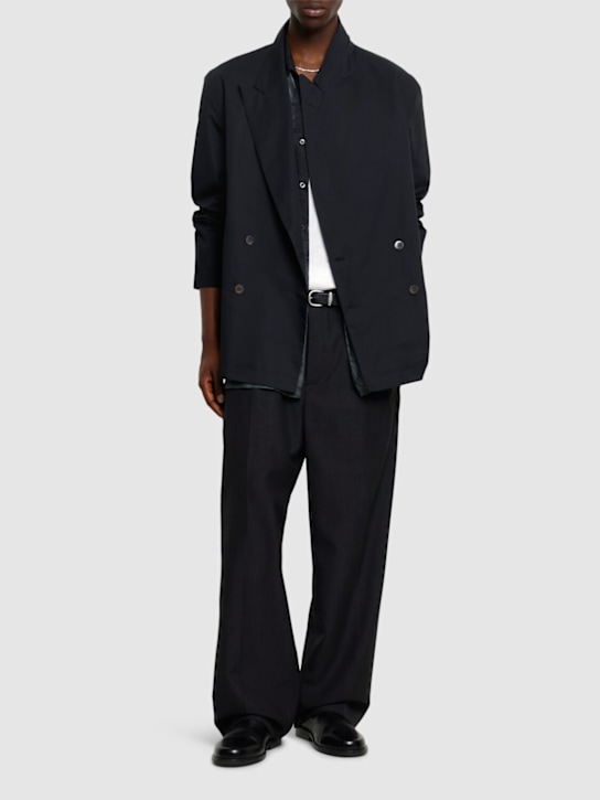 Dries Van Noten: Caplans double breast loose fit blazer - men_1 | Luisa Via Roma