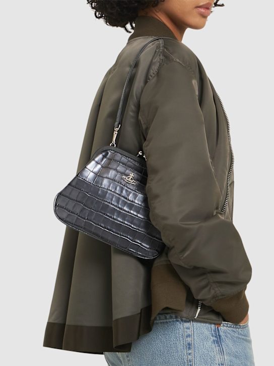 Vivienne Westwood: Vivienne croc embossed clutch - women_1 | Luisa Via Roma