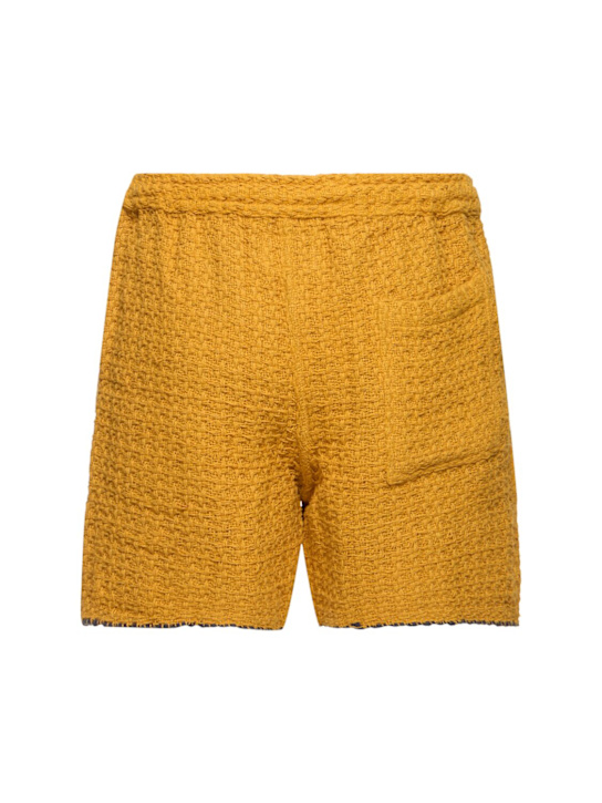 Harago: Daisy appliqué crochet shorts - White - men_3 | Luisa Via Roma