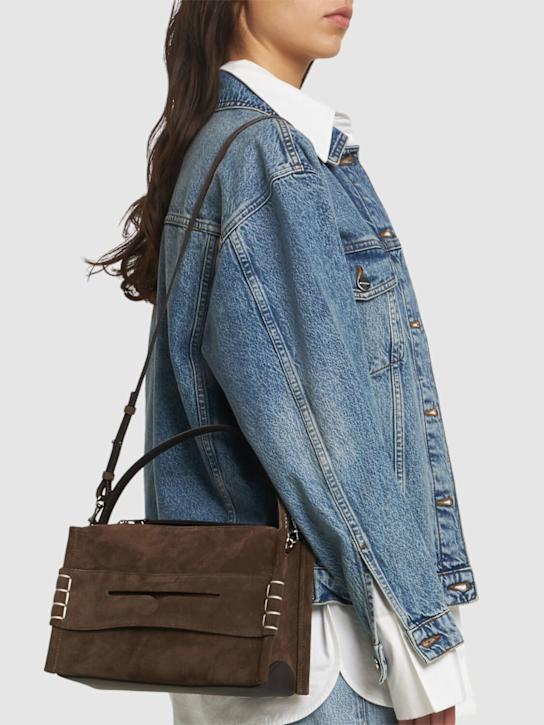 JW Anderson: Loafer suede shoulder bag - women_1 | Luisa Via Roma