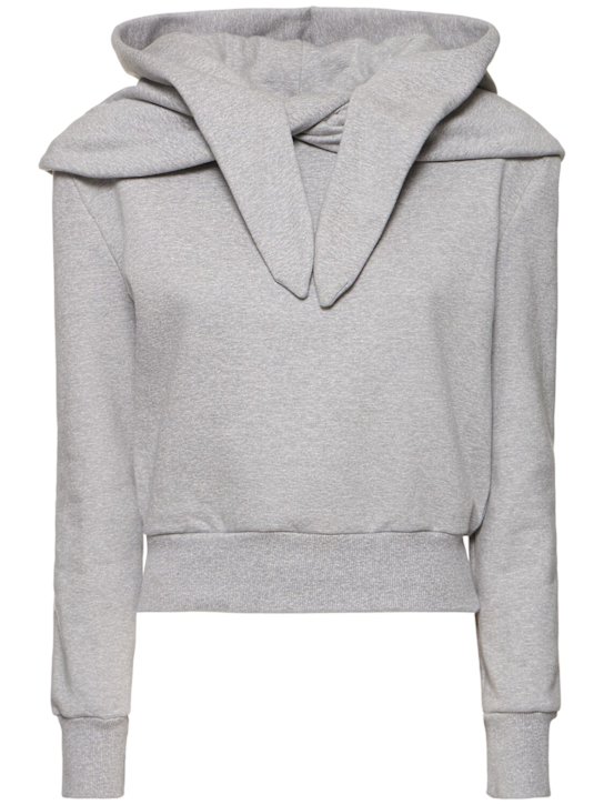 Magda Butrym: Jersey hooded sweatshirt - women_0 | Luisa Via Roma