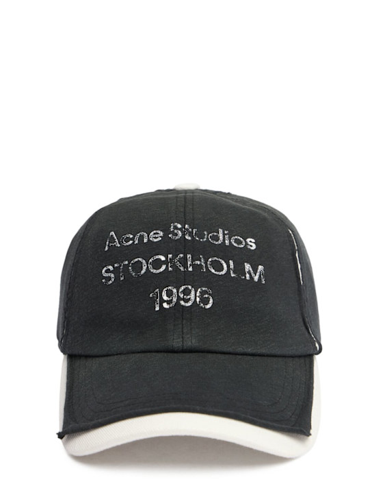 Acne Studios: 1996 Carliy Stamp logo cotton cap - men_0 | Luisa Via Roma