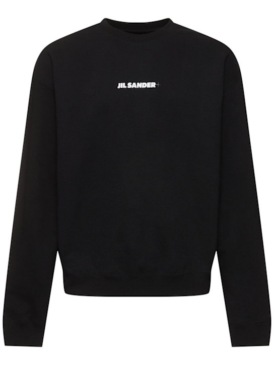 Jil Sander: Jil Sander+ crewneck sweatshirt - Black - men_0 | Luisa Via Roma