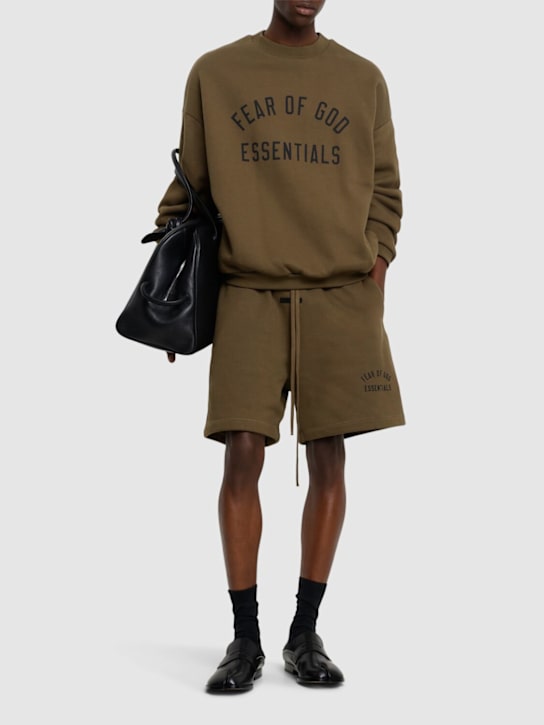 Fear of God ESSENTIALS: Cotton blend crewneck sweatshirt - men_1 | Luisa Via Roma