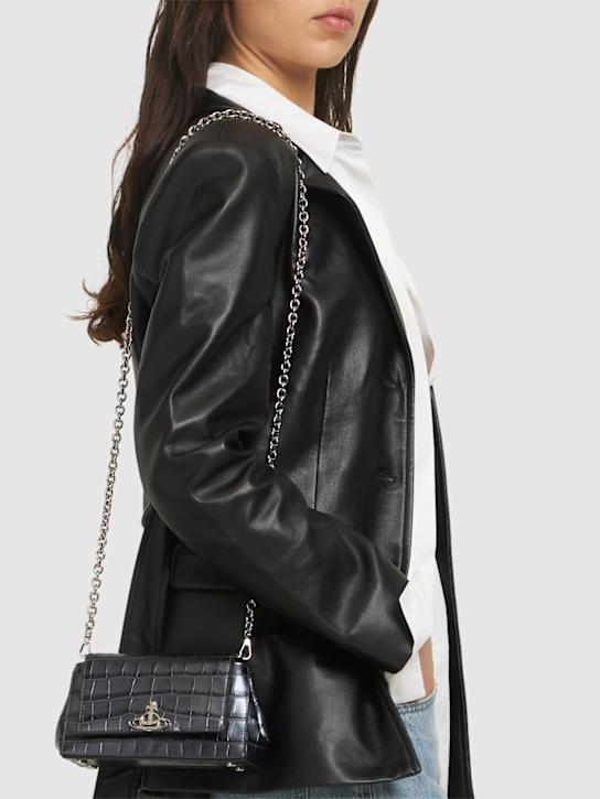 Vivienne Westwood: Small Hazel croc embossed handbag - women_1 | Luisa Via Roma