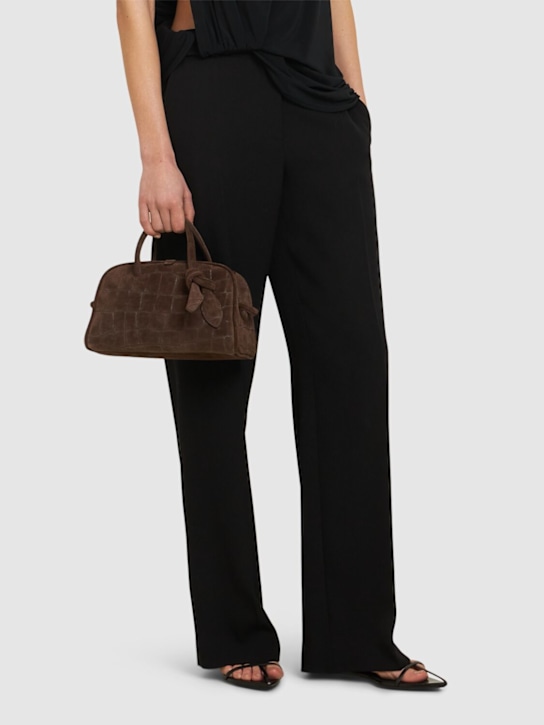 Jacquemus: Le Petit Turismo croc embossed suede bag - women_1 | Luisa Via Roma