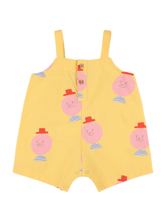 The Campamento: Salopette in cotone stampato - Giallo - kids-boys_0 | Luisa Via Roma