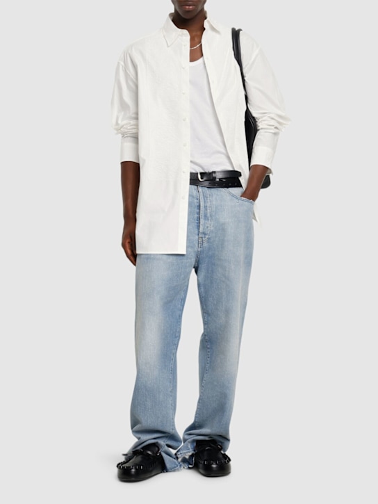 JW Anderson: Lace appliqué shirt - White - men_1 | Luisa Via Roma