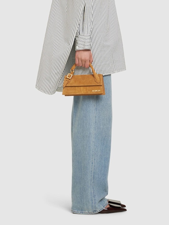 Jacquemus: Le Chiquito embossed top handle bag - women_1 | Luisa Via Roma