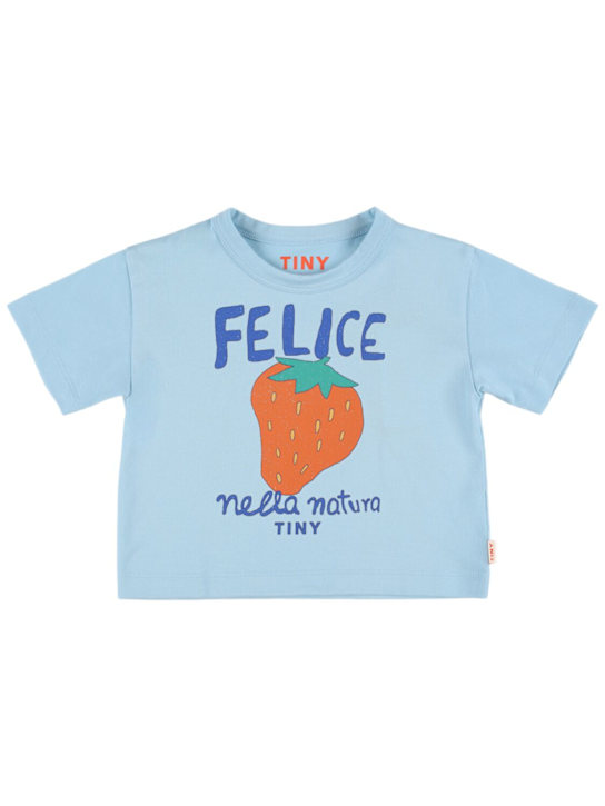 Tiny Cottons: T-shirt in jersey di cotone stampato - kids-girls_0 | Luisa Via Roma