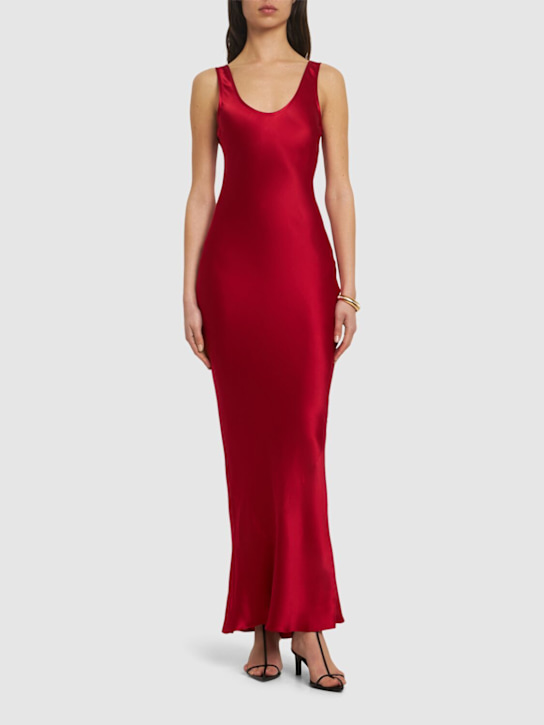 ANINE BING: Alison silk charmeuse long dress - women_1 | Luisa Via Roma