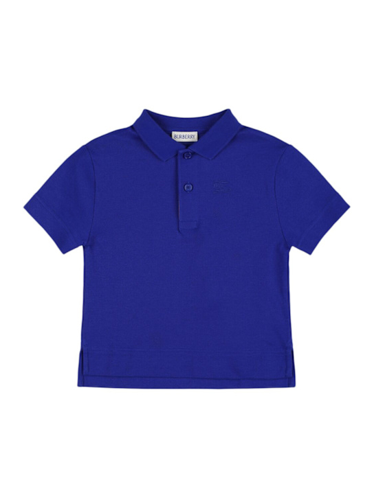 Burberry: Polo in cotone piqué - kids-boys_0 | Luisa Via Roma