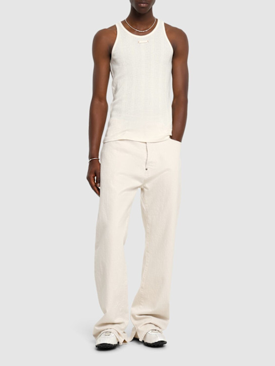 Maison Margiela: Cotton & lyocell tank top - men_1 | Luisa Via Roma
