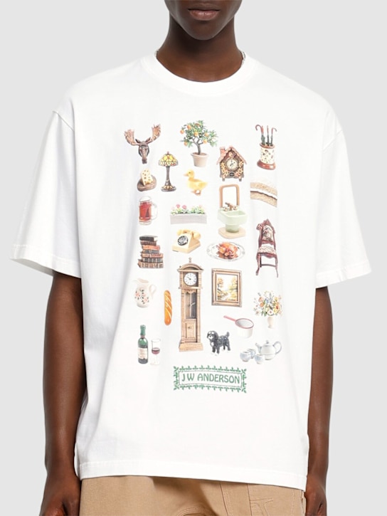 JW Anderson: Diorama printed t-shirt - White - men_2 | Luisa Via Roma