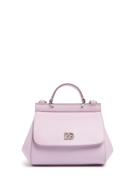 Dolce&Gabbana: パテントレザートップハンドルバッグ - kids-girls_0 | Luisa Via Roma