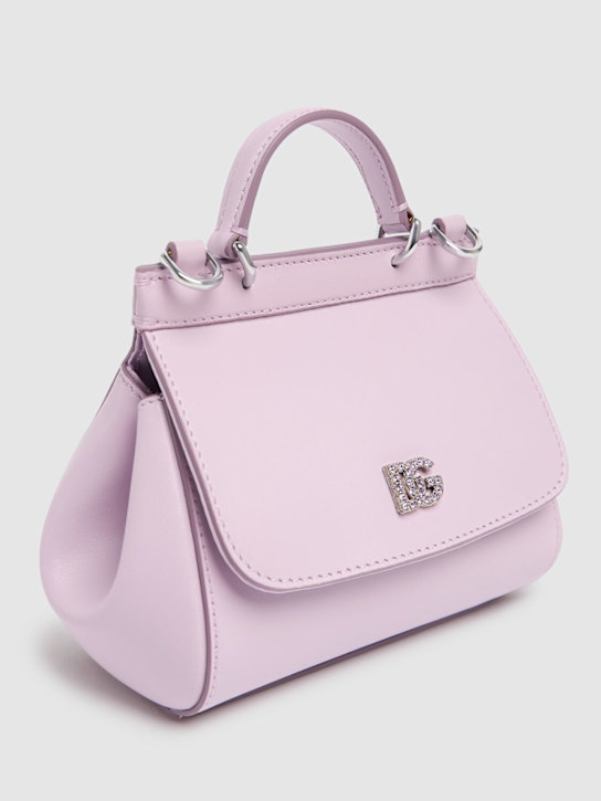 Dolce&Gabbana: パテントレザートップハンドルバッグ - kids-girls_1 | Luisa Via Roma