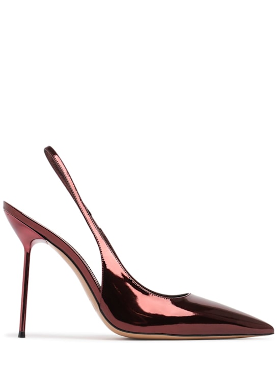 Paris Texas: 105mm Lidia mirror leather slingbacks - women_0 | Luisa Via Roma