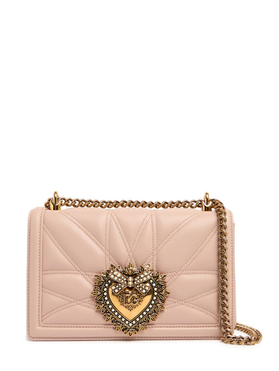 Dolce&Gabbana: Devotion leather shoulder bag - women_0 | Luisa Via Roma