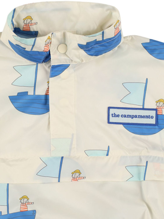 The Campamento: Printed nylon rain anorak - Beyaz - kids-girls_1 | Luisa Via Roma