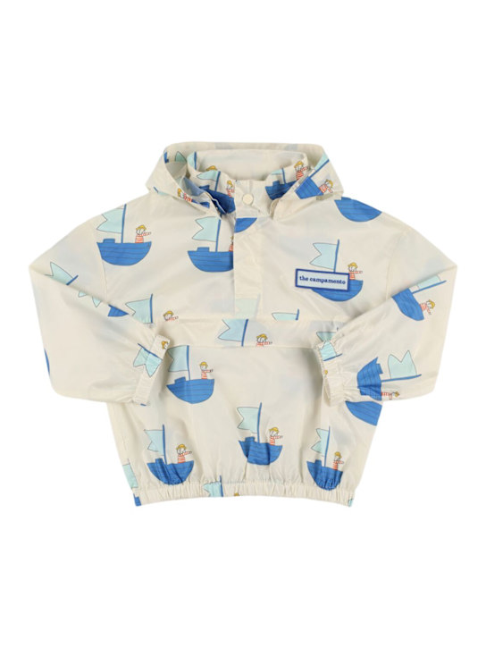 The Campamento: Printed nylon rain anorak - Beyaz - kids-girls_0 | Luisa Via Roma