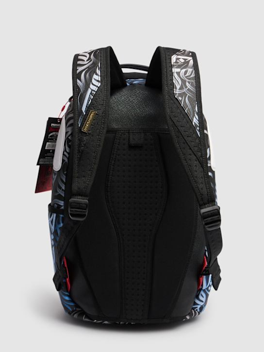 SPRAYGROUND: Diaa Alam print canvas backpack - Blue - kids-boys_3 | Luisa Via Roma