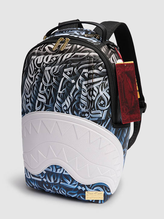 SPRAYGROUND: Diaa Alam print canvas backpack - Blue - kids-boys_1 | Luisa Via Roma