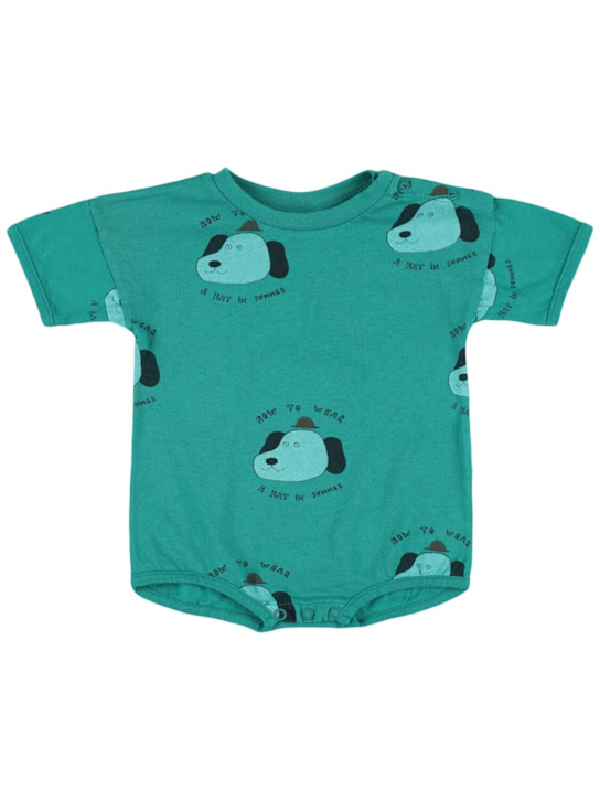 The Campamento: Barboteuse en jersey de coton imprimé - Vert - kids-boys_0 | Luisa Via Roma