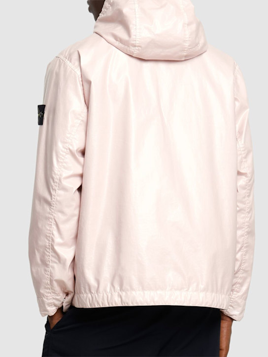 Stone Island: Mussola gommata short parka - Antique Rose - men_2 | Luisa Via Roma