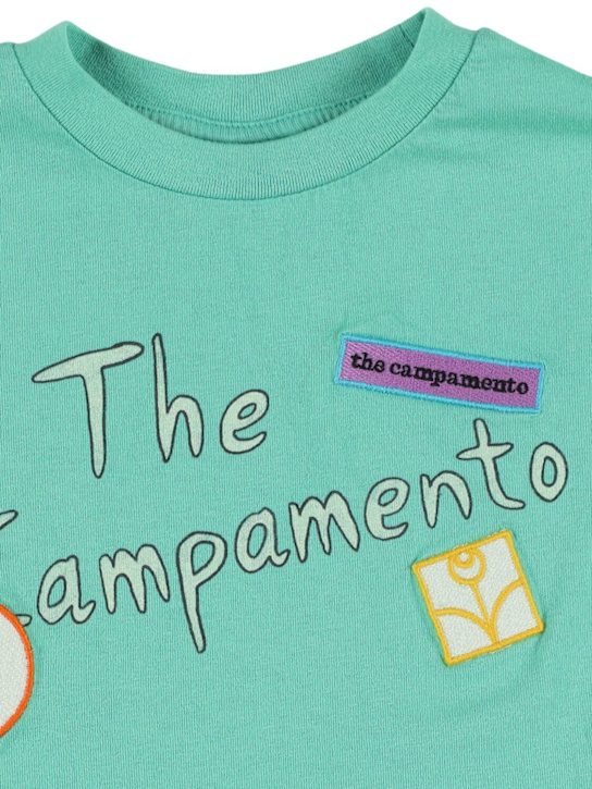 The Campamento: コットンジャージーTシャツ - グリーン - kids-boys_1 | Luisa Via Roma