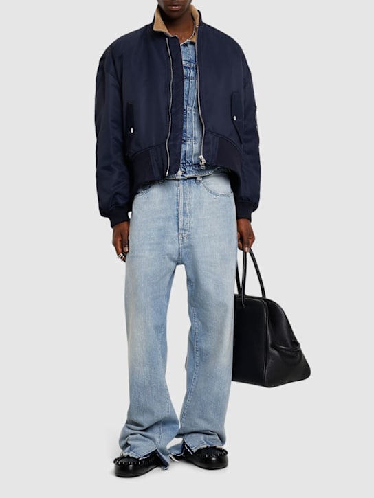 JW Anderson: Oversize curved hem bomber jacket - men_1 | Luisa Via Roma