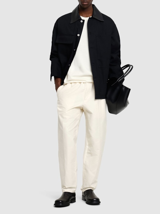 Jil Sander: Light cotton jogger pants - men_1 | Luisa Via Roma