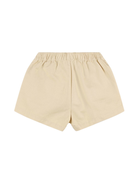Tiny Cottons: Printed cotton twill shorts - Beige - kids-boys_2 | Luisa Via Roma