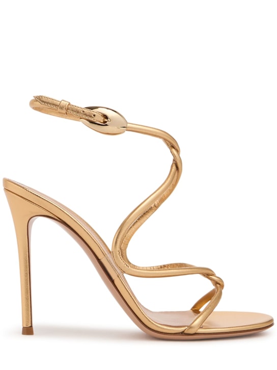 Gianvito Rossi: 105mm Jungle Mamba stretch nappa sandals - women_0 | Luisa Via Roma